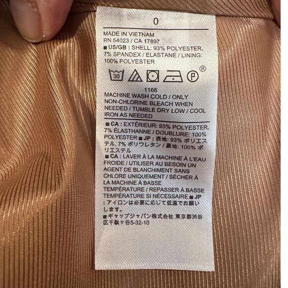 NWT Banana Republic Sculpted stretch blazer size 0 tan - Picture 6 of 7